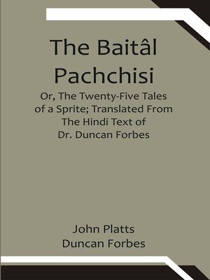 cover image of The Baitâl Pachchisi